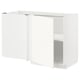 METOD Corner base cabinet with shelf, white/Vallstena white, 128x68 cm