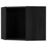 Black caja METOD wall cabinet, rectangular, wooden.