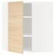 METOD Corner wall cabinet with shelves, white/Askersund light ash effect, 68x80 cm