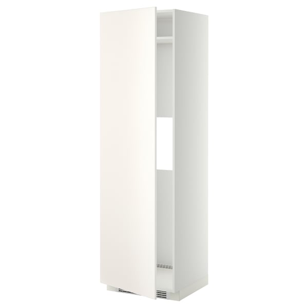METOD High cab f fridge or freezer w door, white/Veddinge white, 60x60x200 cm