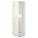 METOD High cabinet for fridge/freezer, white/Bodbyn off-white, 60x60x200 cm