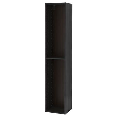 METOD High cabinet frame, wood effect black, 40x37x200 cm