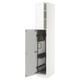 METOD High cabinet with cleaning interior, white Enköping/white wood effect, 40x60x220 cm