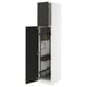 METOD High cabinet with cleaning interior, white/Nickebo matt anthracite, 40x60x200 cm