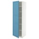 METOD High cabinet with shelves, white/Lerhyttan blue, 60x60x200 cm