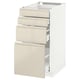 METOD / MAXIMERA Base cab 4 frnts/4 drawers, white/Voxtorp high-gloss light beige, 40x60 cm