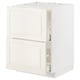 METOD / MAXIMERA Base cab f hob/int extractor w drw, white/Bodbyn off-white, 60x60 cm