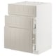 METOD / MAXIMERA Base cab f hob/int extractor w drw, white/Stensund beige, 60x60 cm