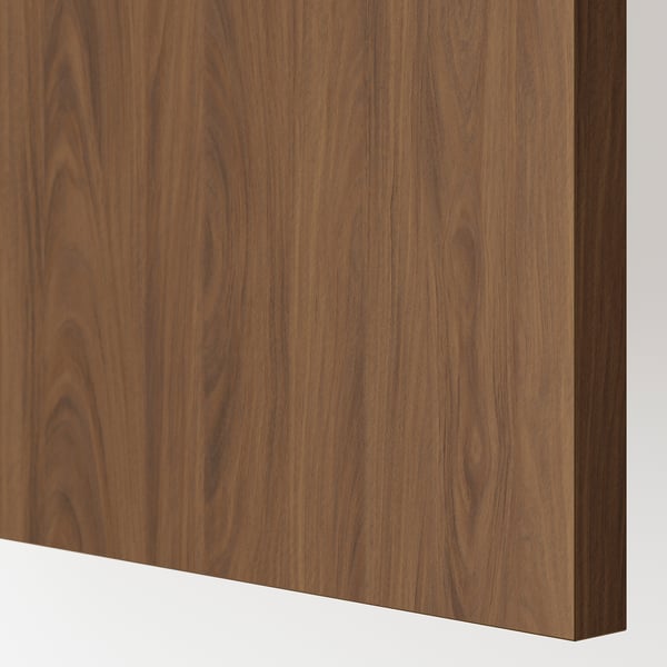METOD / MAXIMERA Base cab with 2 fronts/3 drawers, white/Tistorp brown walnut effect, 60x37 cm