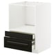 METOD / MAXIMERA Base cabinet f combi micro/drawers, white/Bodbyn black, 60x60 cm