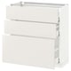 METOD / MAXIMERA Base cabinet with 3 drawers, white/Veddinge white, 80x37 cm
