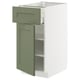 METOD / MAXIMERA Base cabinet with drawer/door, white/Axstad grey-green, 40x60 cm