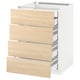 METOD / MAXIMERA Base cb 4 frnts/2 low/3 md drwrs, white/Askersund light ash effect, 60x60 cm