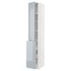 Option: METOD / MAXIMERA Hc w p-o func 3drw/1dr/2shlv, white/Kallarp light grey-blue, 40x60x240 cm