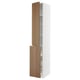 METOD / MAXIMERA Hc w p-o func 3drw/1dr/2shlv, white/Tistorp brown walnut effect, 40x60x240 cm