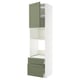 METOD / MAXIMERA High cab f oven/micro w dr/2 drwrs, white/Axstad grey-green, 60x60x240 cm