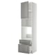 METOD / MAXIMERA High cab f oven/micro w dr/2 drwrs, white/Bodbyn grey, 60x60x240 cm