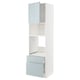 METOD / MAXIMERA High cab f oven/micro w dr/2 drwrs, white/Kallarp light grey-blue, 60x60x220 cm
