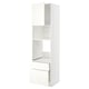 METOD / MAXIMERA High cab f oven/micro w dr/2 drwrs, white/Vallstena white, 60x60x220 cm