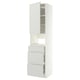 METOD / MAXIMERA High cabinet f built-in appliances, white/Aspudden light grey, 60x60x240 cm