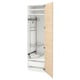 METOD kitchen unit, light wooden door, wire shelves, adjustable interior.