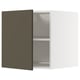 METOD Top cabinet for fridge/freezer, white/Havstorp brown-beige, 60x60 cm