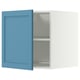 METOD Top cabinet for fridge/freezer, white/Lerhyttan blue, 60x60 cm