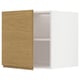 METOD Top cabinet for fridge/freezer, white/Voxtorp oak effect, 60x60 cm
