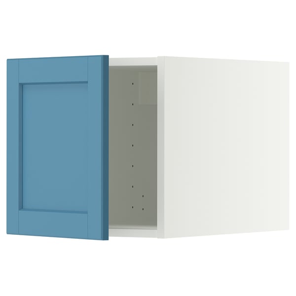 METOD Top cabinet, white/Lerhyttan blue, 40x40 cm