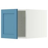 METOD Top cabinet, white/Lerhyttan blue, 40x40 cm
