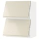 METOD Wall cabinet horizontal w 2 doors, white/Voxtorp high-gloss light beige, 60x80 cm