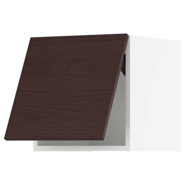 Metod Wall Cabinet Horizontal W Push Open White Askersund Dark Brown Ash Effect Ikea