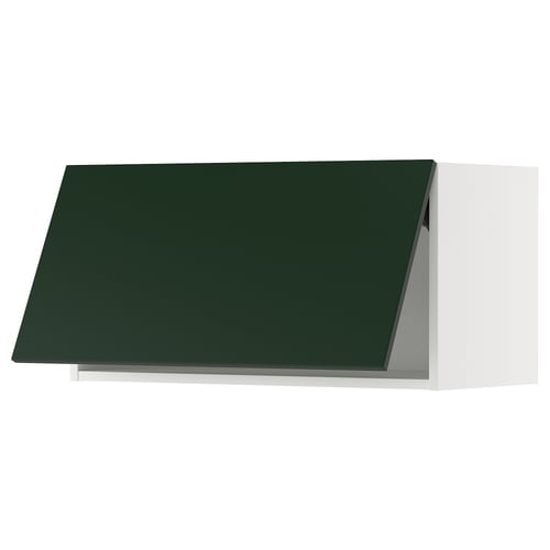 METOD wall cabinet, green, modern, sleek design, white border.