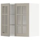 METOD Wall cabinet w shelves/2 glass drs, white/Stensund beige, 60x60 cm