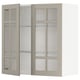 METOD Wall cabinet w shelves/2 glass drs, white/Stensund beige, 80x80 cm