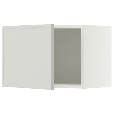 METOD Wall cabinet, white/Aspudden light grey, 60x40 cm