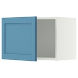 METOD Wall cabinet, white/Lerhyttan blue, 60x40 cm