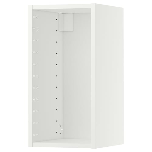 A white METOD wall cabinet, rectangular, all-closed with modern style.