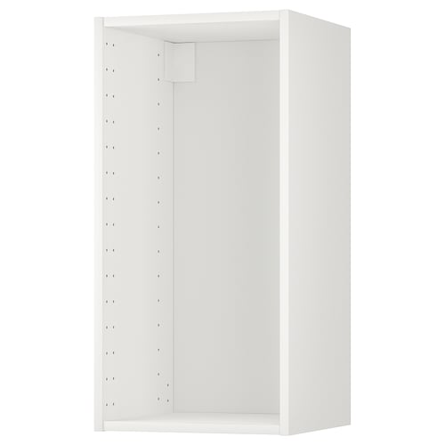 Empty METOD kitchen cabinet with shelf holes.