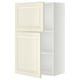 METOD Wall cabinet with shelves/2 doors, white/Bodbyn off-white, 60x100 cm