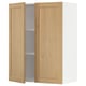 METOD Wall cabinet with shelves/2 doors, white/Forsbacka oak, 80x100 cm