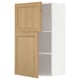 METOD Wall cabinet with shelves/2 doors, white/Forsbacka oak, 60x100 cm