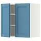 METOD Wall cabinet with shelves/2 doors, white/Lerhyttan blue, 60x60 cm