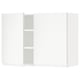 METOD Wall cabinet with shelves/2 doors, white/Voxtorp matt white, 80x60 cm