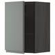 METOD Wall cabinet with shelves, black/Voxtorp dark grey, 40x60 cm