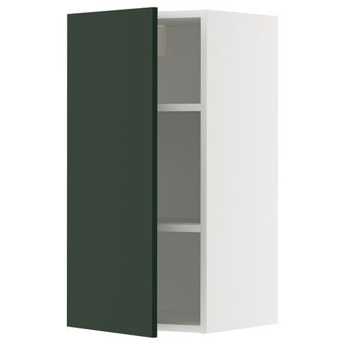 METOD kitchen cabinet, dark green, wall-mounted, square shape, minimalist design.