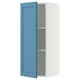 METOD Wall cabinet with shelves, white/Lerhyttan blue, 40x100 cm