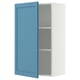 METOD Wall cabinet with shelves, white/Lerhyttan blue, 60x100 cm