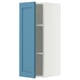 METOD Wall cabinet with shelves, white/Lerhyttan blue, 30x80 cm