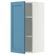 METOD Wall cabinet with shelves, white/Lerhyttan blue, 40x80 cm